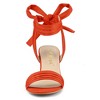 Allegra K Women's Back to College Open Toe Ankle Tie Back Block Heels Sandals - 2 of 4