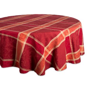 Design Imports Harvest Wheat Jacquard Tablecloth 70 Round - 1 of 4
