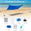 Costway Family Beach Tent Canopy w/4 Poles Sandbag Anchors 10'x9' UPF50+ Purple/Green/Blue - 3 of 4