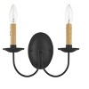 Livex Lighting Heritage 2 - Light Wall Light in  Black - 4 of 4