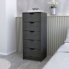 Okak 5-Drawer Narrow Dresser,Vertical Chest for Small Spaces,Tall Storage Cabinet with Soft-Close Drawers for Bedroom/Entryway/Living Room - 2 of 4