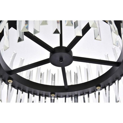 Serephina Black Iron and Crystal 14-Light Pendant