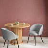 2pk Upholstered Barrel Back with Metal Base Dining Chair Gray - Room Essentials™ - 2 of 4