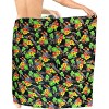 LA LEELA Men's Vacation Beachwear Lava Lava Sarongs Swimwear Cover Up Summer Long Holidays Wrap Vacation Pareo For Men One Size Black, Floral - 3 of 4