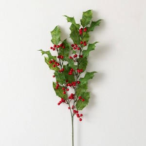30"H Sullivans Artificial Christmas Delicate Red Holly Berry Spray, Indoor Christmas Decor - 1 of 3