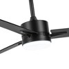 Airsurfer 52" Matte Black Color-Changing LED Propeller Ceiling Fan, with 3 Dark Red & Black Blades, 5''/10'' Down Rods, Remote Included - 4 of 4
