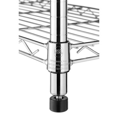Whitmor 5-Tier Silver Chrome Steel Shelving Unit