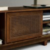 67.9 Inch Mid Century Modern Rattan TV Stand for TVs up to 75", Entertainment Cabinet, Media Console, Solid Wood Feet & Rattan Cabinet Doors - 4 of 4