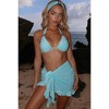 Moda Minx Lumiére 'Powder Blue' Short Ruffle Sarong - 3 of 4