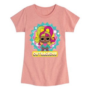 Girls' - LOL Surprise! - Outrageous -Glow Grrrl Fitted Short Sleeve Graphic T-Shirt - 1 of 3