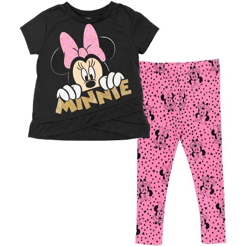 Leggings with Printed Design - Lt. gray melange/Minnie Mouse - Kids