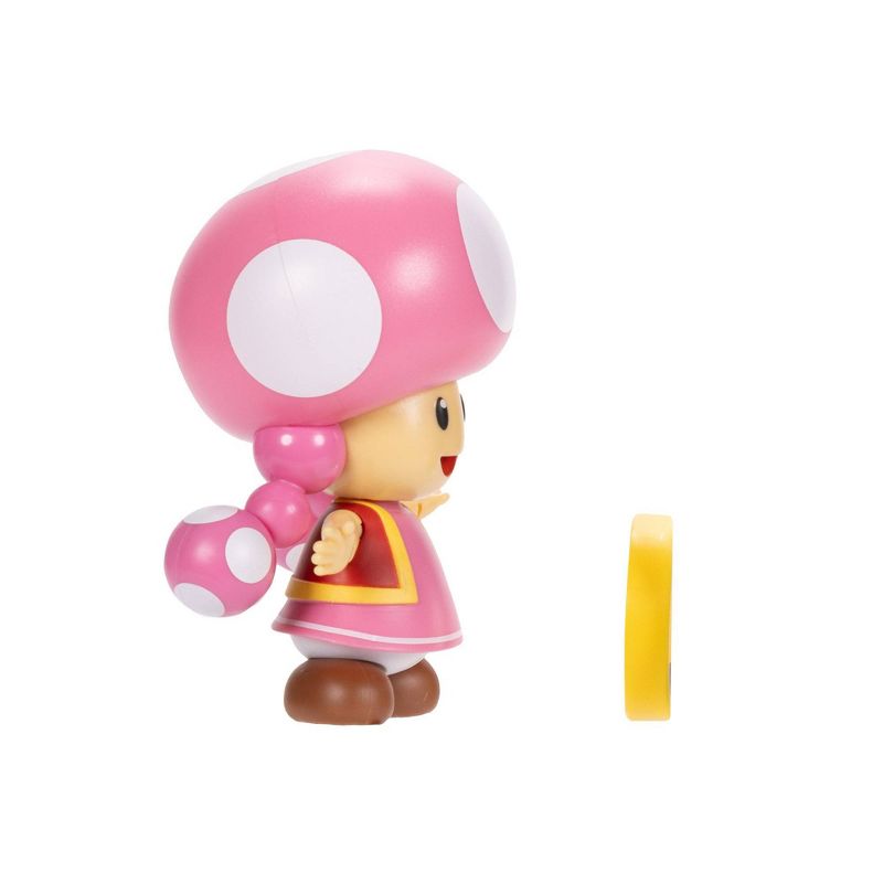 Nintendo Super Mario Toadette with Coin 4&#34; Figure, 2 of 6