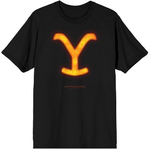 Yellowstone Glowing Brand Mens Black Graphic Tee - 1 of 3