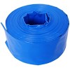 Syemin Drip Irrigation 100Ft Pool Backwash Hose, Heavy Duty Water Discharge Hose for Swimming Pool Filter Pump with 2 Clamp, Blue, 4"*4"*4" - 2 of 4