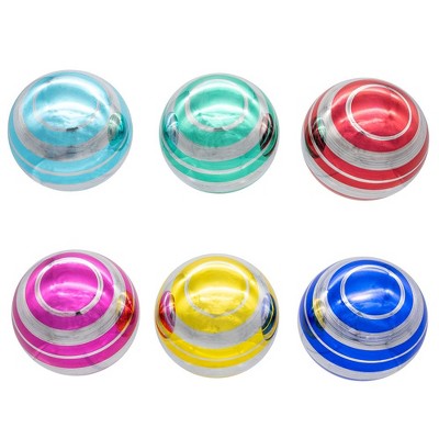 80MM Multicolor Striped Glass Ball Ornament Set