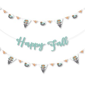 Big Dot of Happiness Happy Fall Truck - Harvest Pumpkin Party Letter Banner Decoration - 36 Banner Cutouts and Happy Fall Banner Letters - 1 of 4