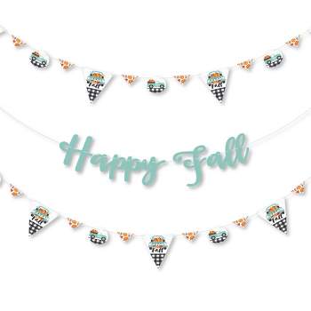 Big Dot of Happiness Happy Fall Truck - Harvest Pumpkin Party Letter Banner Decoration - 36 Banner Cutouts and Happy Fall Banner Letters