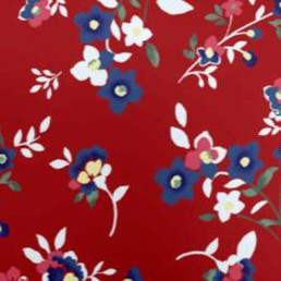 classic red multi delicate floral