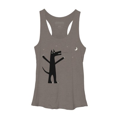 Women's Design By Humans Arooo! By NicSquirrell Racerback Tank Top