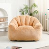 Vynxaria Bean Bag Seats - Luxurious Oversized Brown Sofa Chair with Armrests for Relaxation - 2 of 4