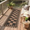 Easy Jute Look Runner Rug Machine Washable, Checkerboard Low Pile Non-Slip Carpet for Kitchen Laundry Patio Indoor Outdoor Use - 3 of 4