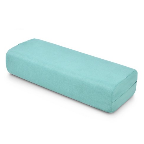 Yoga Meditation Cushion, 25 x 12 Rectangular Bolster with Organic Cotton  Cover