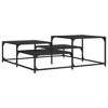 vidaXL Coffee Table Black 42.1 in.x42.1 in.x15.7 in. Engineered Wood - 2 of 4