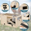 Small Animal Pet Crates,Wooden Rabbit Hutch With Put Out Tray,Multiple Entrances,Indoor Bunny House For Small Animals-Cuddlewood - 2 of 4