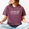 Simply Sage Market Leave Her Wild Floral Garment Dyed Tee - XL - Berry - 2 of 4