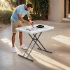 Heavy Duty 30 Inch Folding Table, Sturdy Adjustable Height Desk for Eating, Working, & Crafts, Easy Fold & Carry Design - 3 of 4