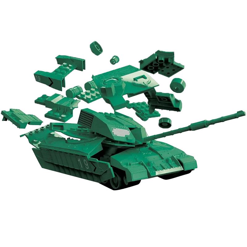 Skill 1 Model Kit Challenger Tank Green Snap Together Model by Airfix Quickbuild, 3 of 5
