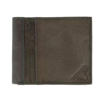 CTM Men's Colorado Leather RFID Trifold Chain Wallet, Dark Brown