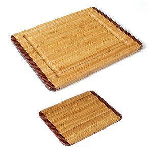 Island Bamboo Pakkawood 2 Piece Cutting Board Set, 14 x 11 Inch, 9 x 7 Inch, Rainbow - 1 of 1
