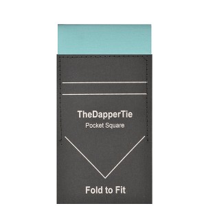 TheDapperTie - Men's Cotton Solid Color Rectangle Pre Folded Pocket Square on Card - 1 of 3