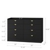NicBex 8 Drawers Dresser for Bedroom with LED,Chest of Drawers with Metal Handle Design,Modren Freestanding Dresser,Storage Dressers for Bedroom,Black - 3 of 4