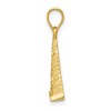 Black Bow Jewelry 14k Yellow Gold Satin and Diamond Cut Pyramid Pendant - 2 of 4