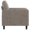 vidaXL Sofa Chair Light Gray 23.6 in. Velvet - 4 of 4