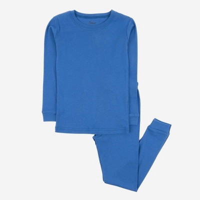 Leveret Kids Two Piece Long Sleeve Cotton Solid Classic Color Pajamas