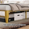 CuisinSmart Upholstered Bed Frame with Led Light and Charging Station, Platform Bed with Headboard and Storage, Noise Free, Easy Assembly - 4 of 4