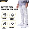 Ultra Performance Mens 3 Pack Joggers | Mens Marled Colored Athletic Bottoms with Pockets - 4 of 4
