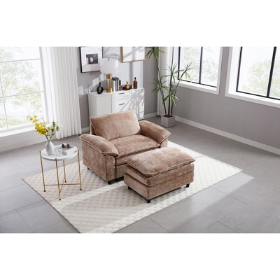 NicBex Couches for Living Room Oversized Single Sofa Couch Accent Chair Lounge Chair Upholstered Armchair with Removable Footrest for Bedroom