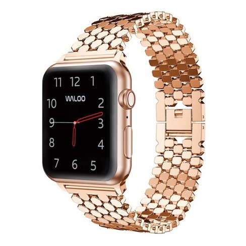 Waloo Honeycomb Style Band For Apple Watch 42 44 45 49mm Rose Gold