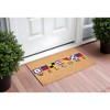 HomeRoots 17" X 29" Natural Blue and Red Coir Nautical Flag Welcome Outdoor Door Mat - 2 of 3