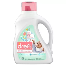 Dreft Stage 2:  Active Baby Liquid Laundry Detergent - 92 fl oz