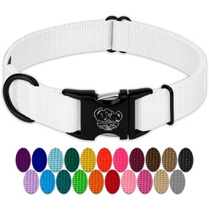 Country Brook Petz Premium Nylon Dog Collar with Metal Buckle for Small Medium Large Breeds - Vibrant 30+ Color Selection - 1 of 4