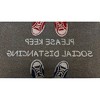 HomeRoots 18" X 30" Gray Coir Please Keep Social Distancing Outdoor Door Mat - 4 of 4