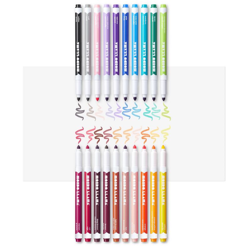 20ct Washable Markers Super Tip Classic Colors - Mondo Llama&#8482;, 5 of 9