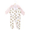 Hudson Baby Girls Cotton Sleep and Play, Pink Teddy Bear - 2 of 4