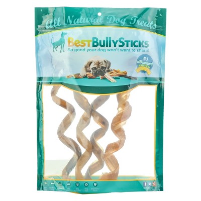 Best Bully Beef Curly Bully Stick Dog Treats - 4pk