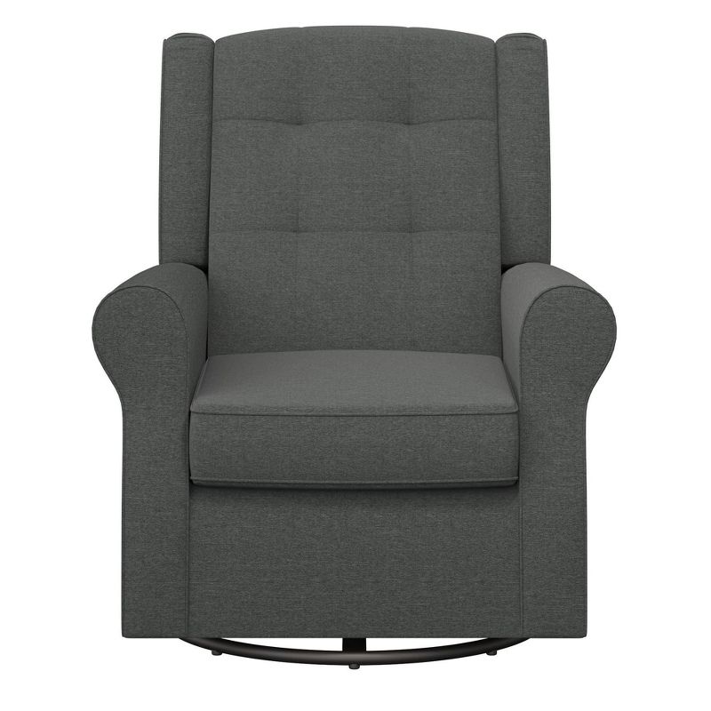 Baby Relax Eden Nursery Tufted Wingback Gliding Chair, 5 of 17